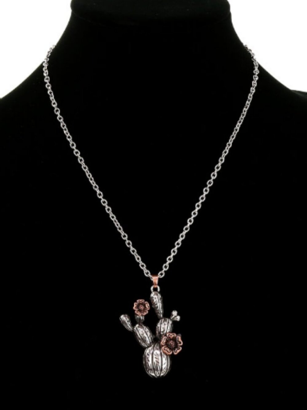 Hippie by JollieMollie Western Cactus Pendant Necklace - JN2051-TT